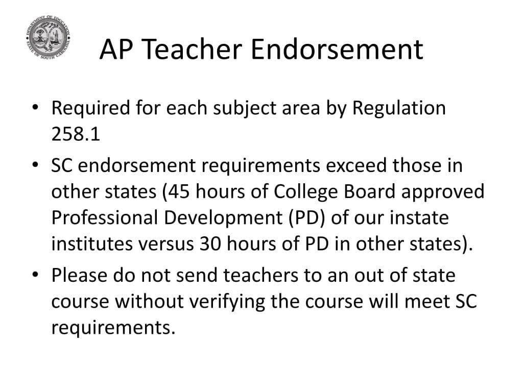 State Offers $190,000 in Grants for AP Teacher Institutes