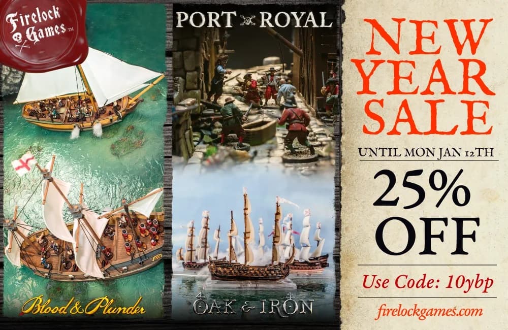 Firelock's New Year sale cuts miniatures prices by 25%