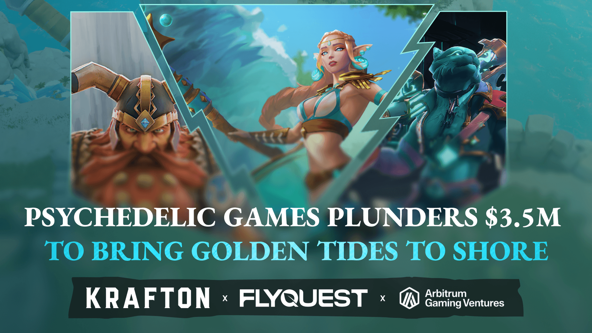 Psychedelic Games Raises $3.5M From KRAFTON, FlyQuest for Pirate MOBA Golden Tides