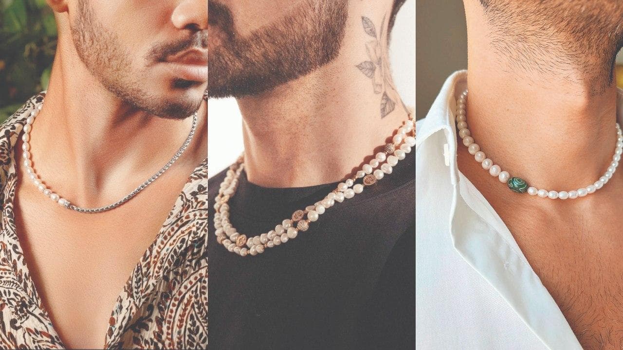 Pearl Necklaces Become a Stylish Men’s Fashion Statement