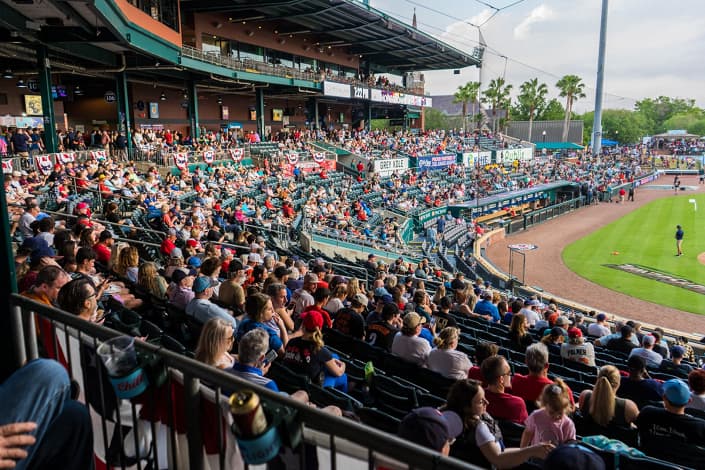 Sounds break through with six-run third, snap Jumbo Shrimp streak