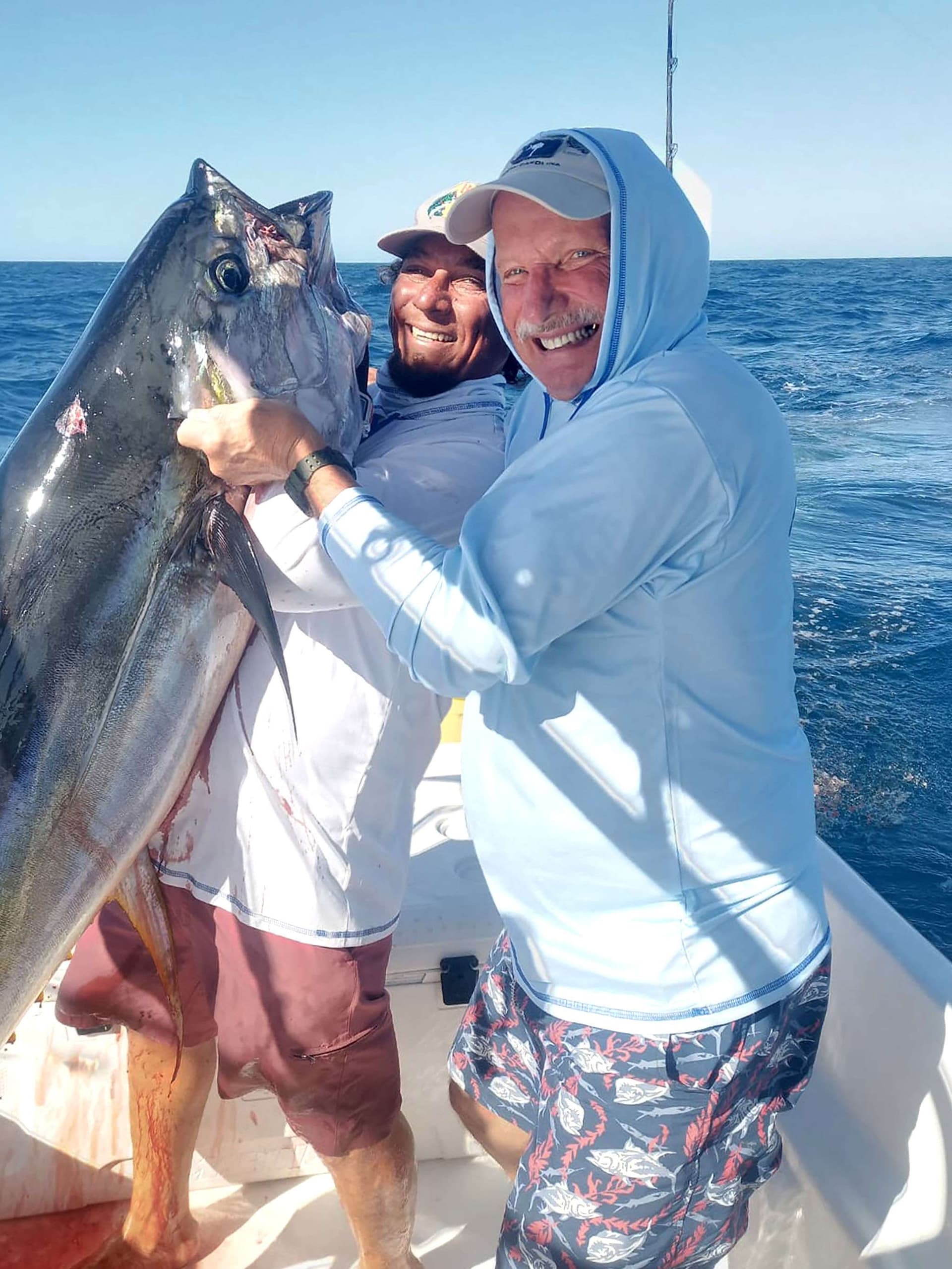 FishingNosara Feb 22 report Captain Antonio and Mate Raffa land big tuna