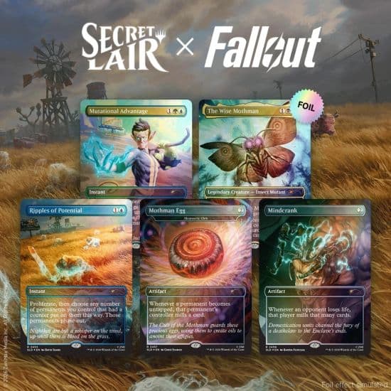 Secret Lair Rad Superdrop Checklist Reveals Fallout Drops, New Cards, Amazon Release