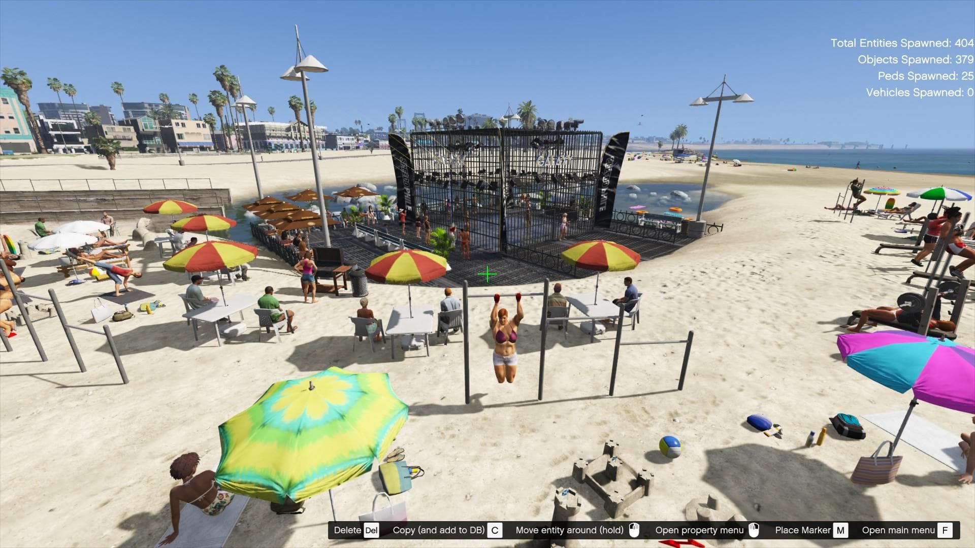 GTA V mod turns the beach into a cage fight arena