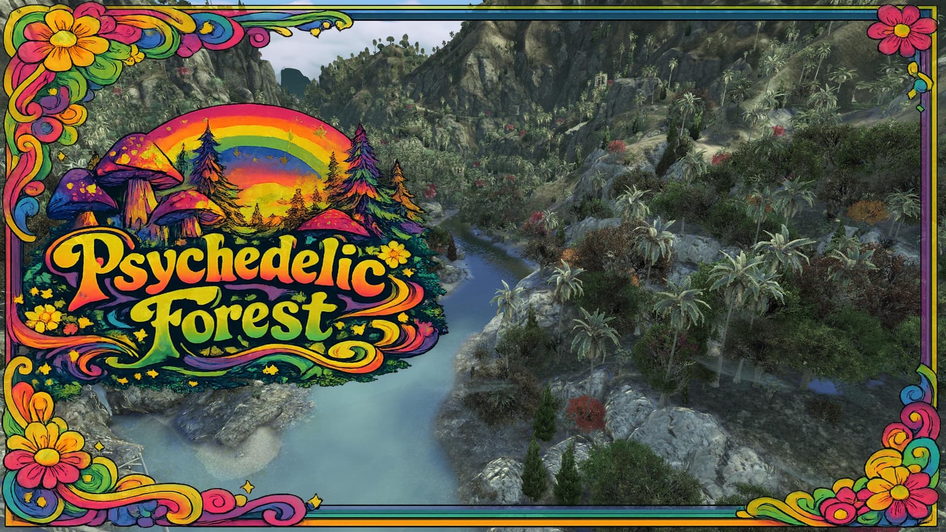 Psychedelic Forest mod turns GTA V trees orange, yellow, and more