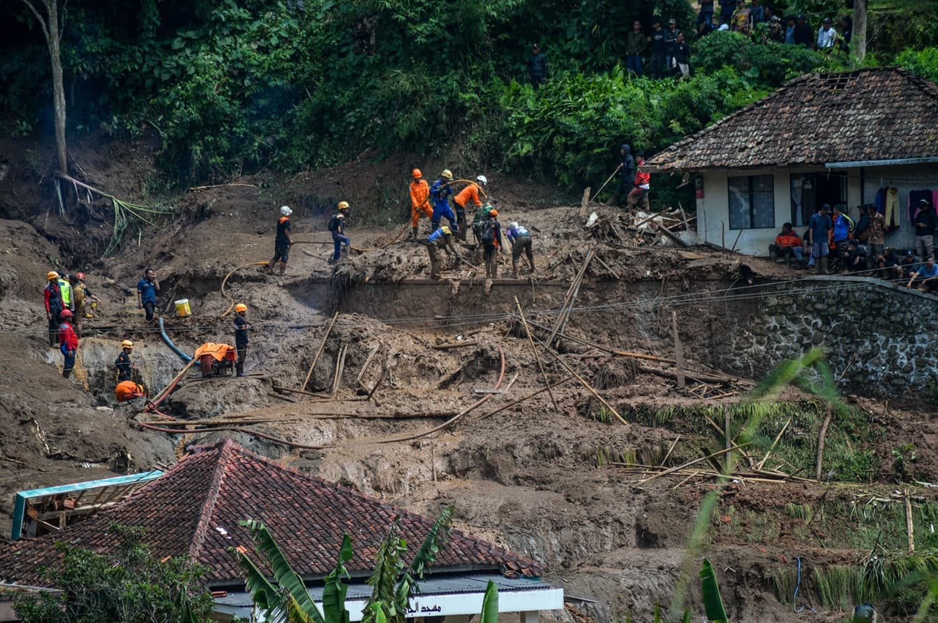 West Java landslide kills at least 34 as dozens remain missing