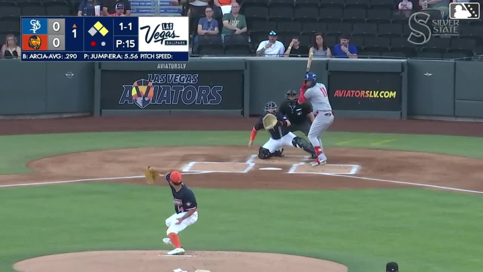 Arcia, Matthews power Saints past Aviators with 7-4 victory