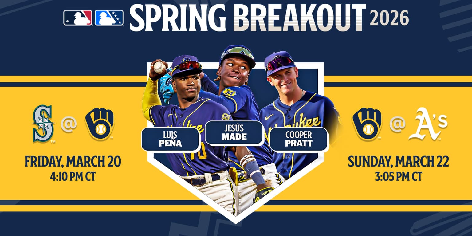 Brewers Submit 40-Man Spring Breakout Pool for March Showcases vs Mariners, A's