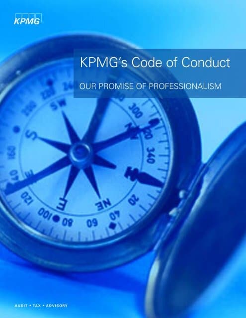 KPMG code of conduct stresses integrity, independence and speak-up culture