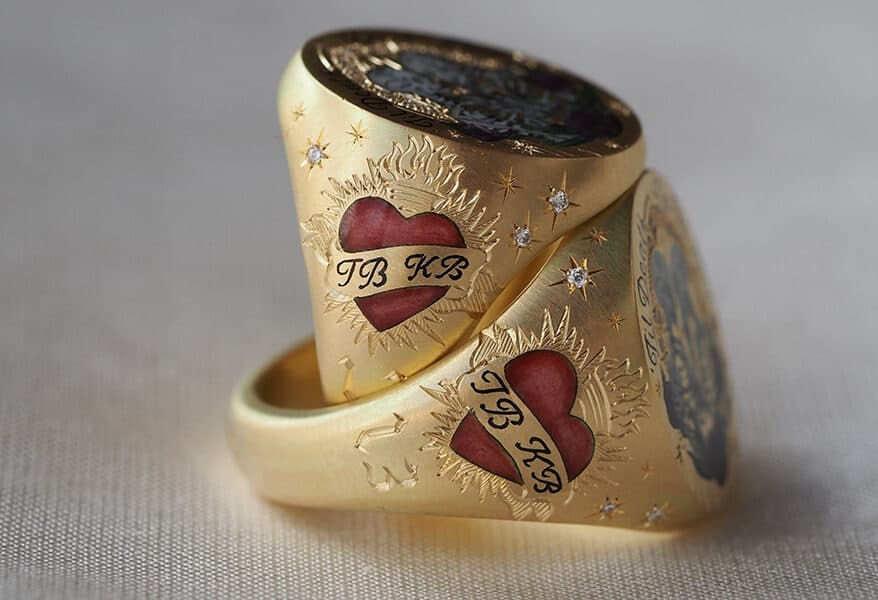 Kourtney Kardashian and Travis Barker mark anniversary with gothic custom rings