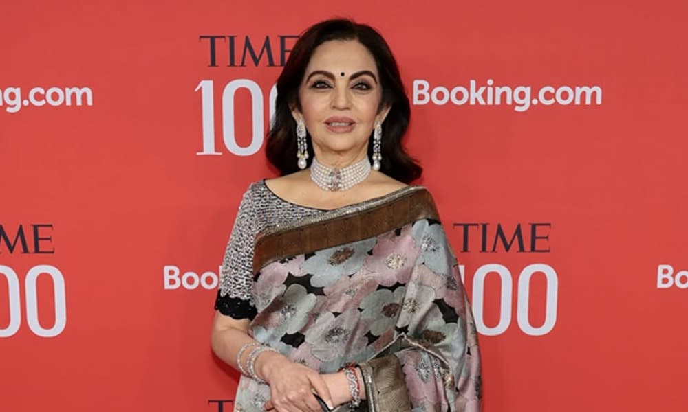 Nita Ambani’s 101-carat historic diamond elevates Banarasi craftsmanship at TIME100 Gala