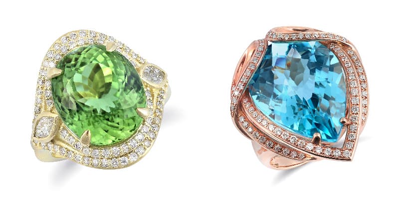 Colored gemstones gain traction as bridal center stones