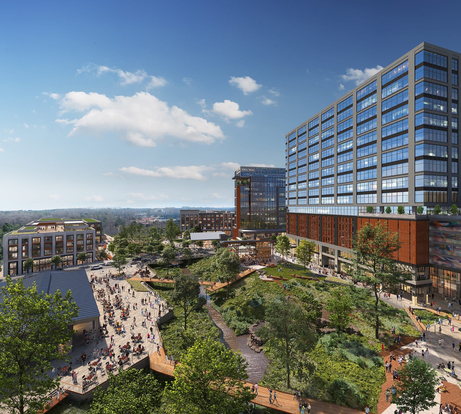 Two North Hills mixed-use projects break ground: 20-story Strand, Tributary Apartments