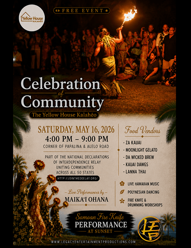 Yellow House Kalaheo hosts community celebration as part of national relay