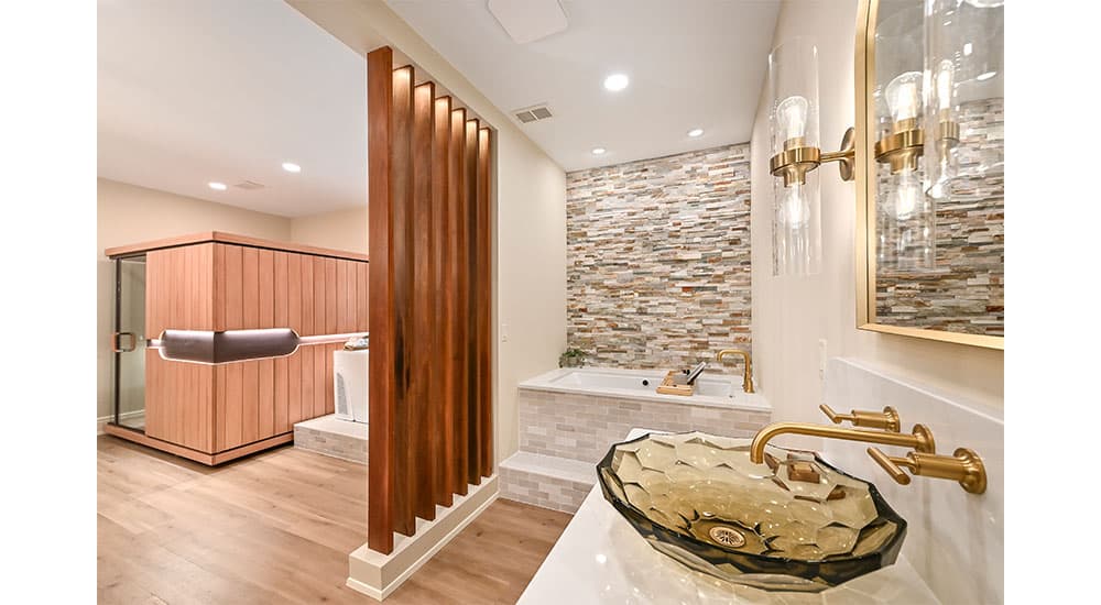 Basement Laundry Room Transforms Into 300-Square-Foot Private Wellness Spa