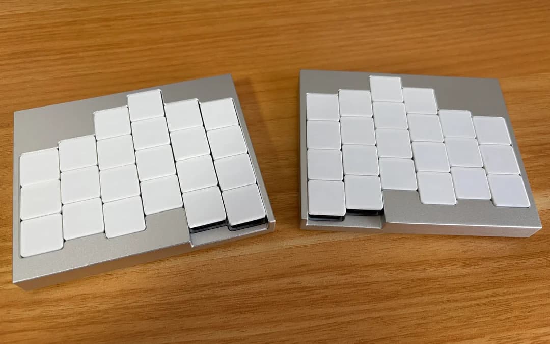 LP44 Split brings brutalist CNC aluminum to wireless low-profile typing