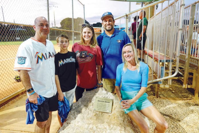 Plaque Honoring Teen Merrick Dunn Unveiled at Harry Harris Park South Field