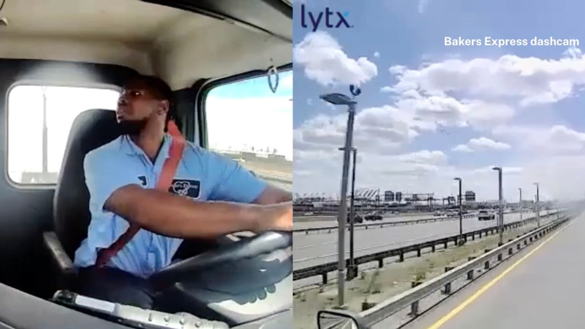 United Flight Hits Light Pole on New Jersey Turnpike, Damages Jeep