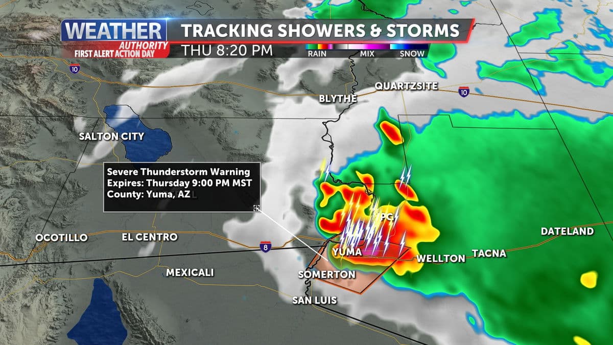 Christmas Eve Rain and Wind Advisory Affected Yuma County
