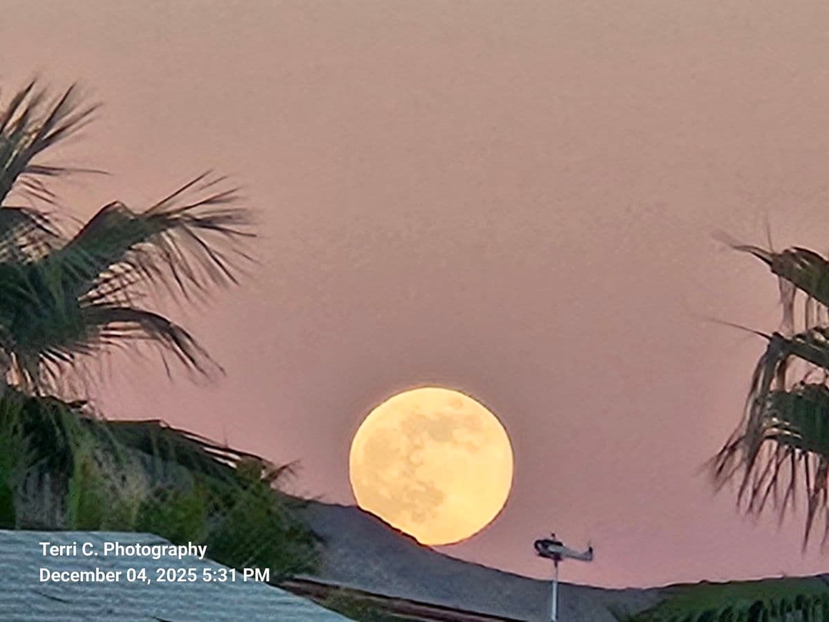 Full Cold Moon Visible Over Yuma, Community Shares Night Sky Photos