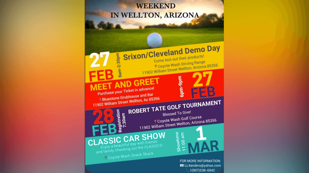 Robert Tate Foundation Hosts Charity Golf Tournament and Car Show in Wellton
