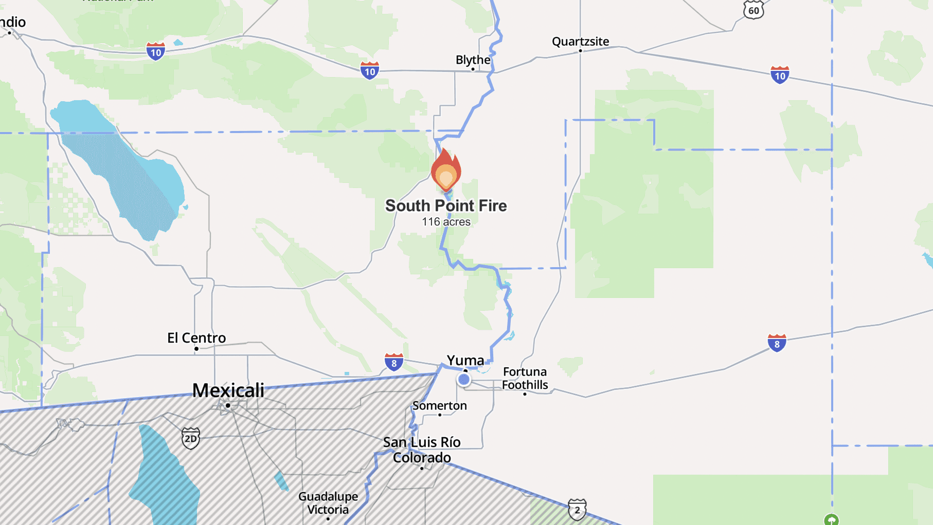 South Point Fire Contained in Cibola Refuge After Burning 116 Acres
