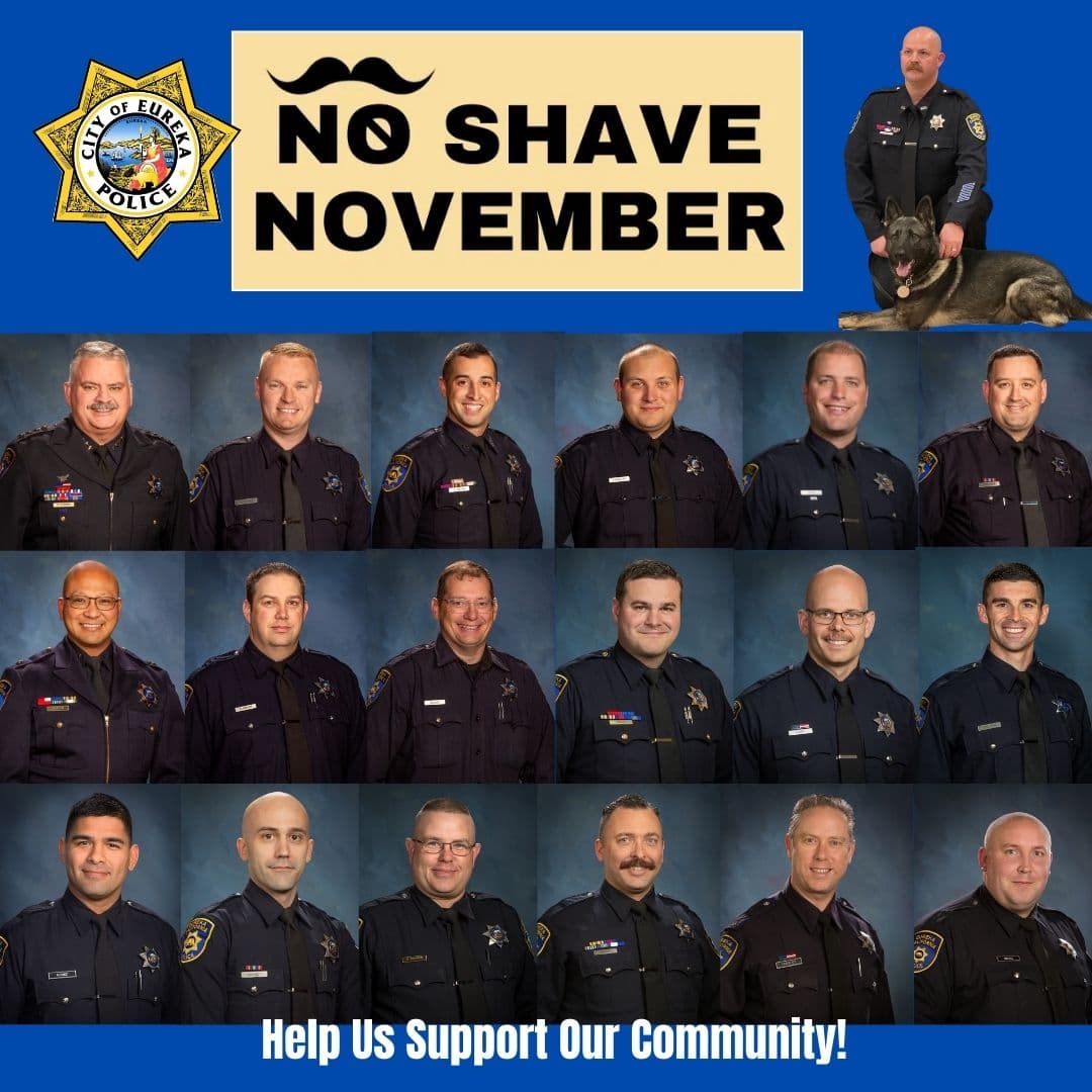 Eureka Police Run No Shave November, Fundraising for Shop with a Cop
