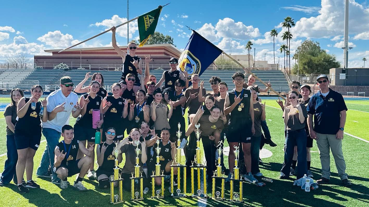 LAHS NJROTC Topper Company Finishes Third at Area 20 Regionals in Sahuarita