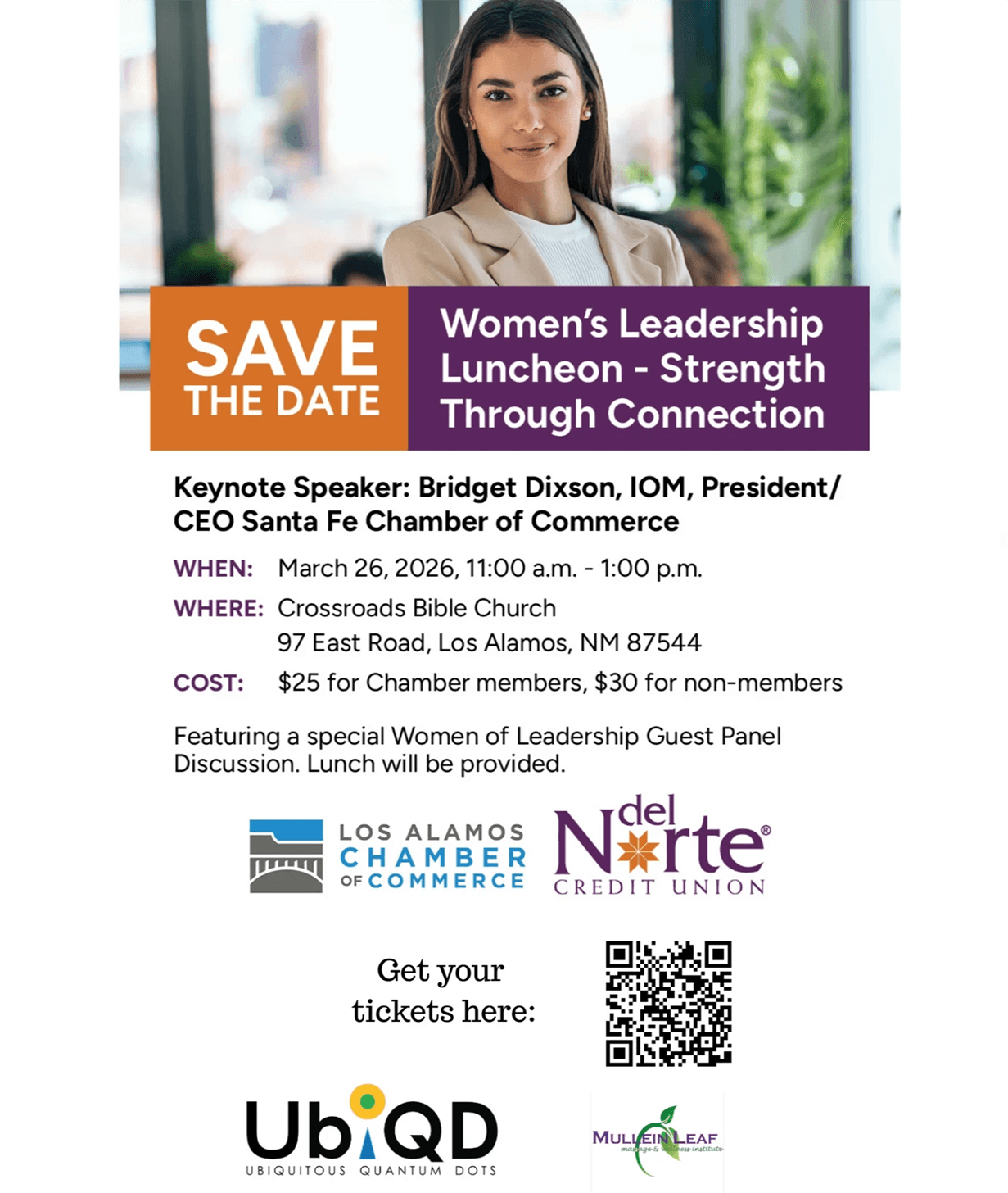 Los Alamos Chamber to Host Women's Leadership Luncheon in March