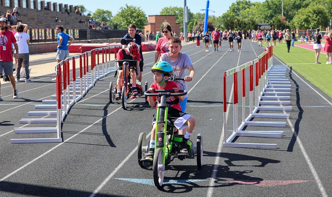 Lawrence schools celebrate inclusion at Pat Grzenda Adaptive Triathlon