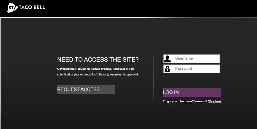 Taco Bell’s MyTacoBell portal restricts access to authorized workers and contractors