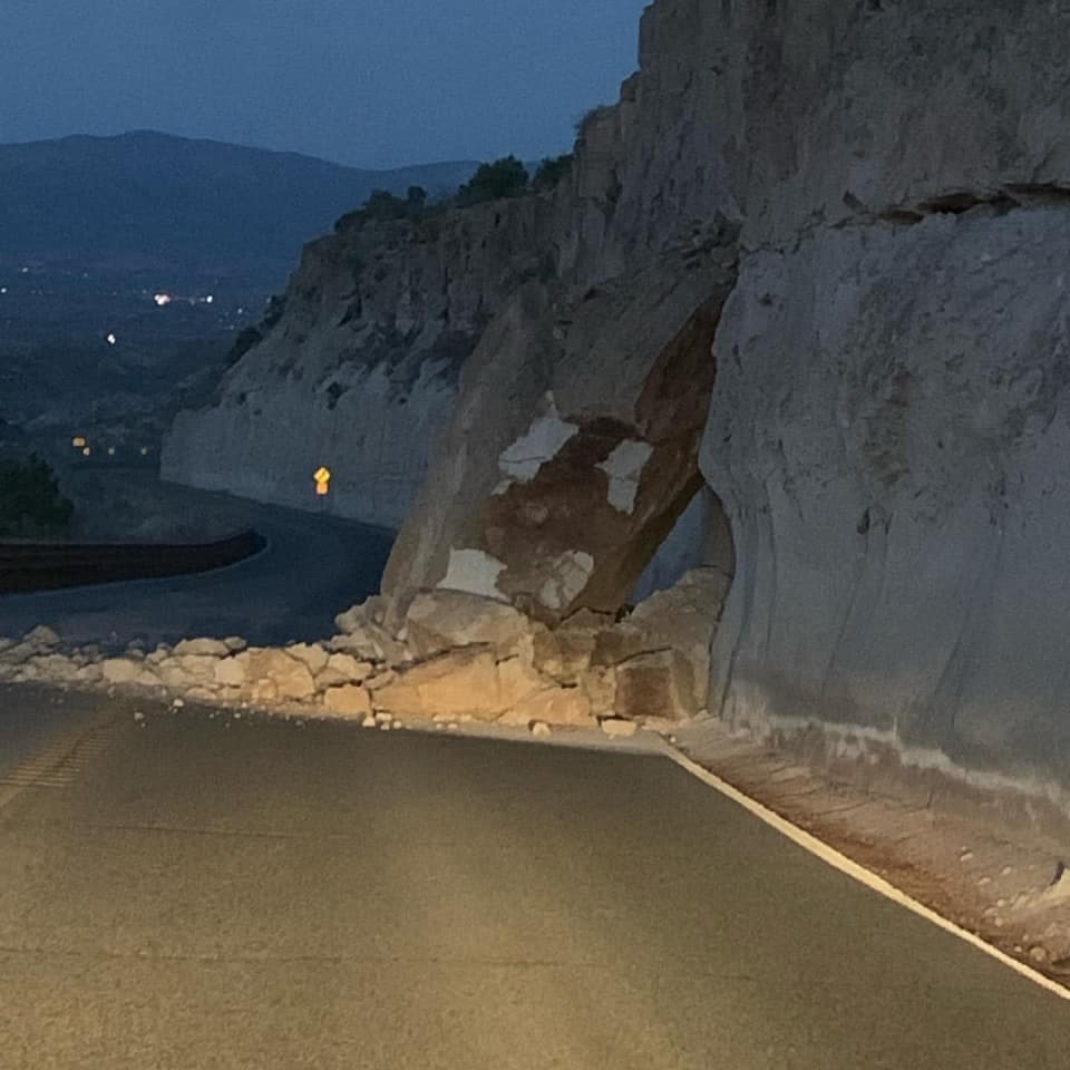 Rockslide Closes Main Hill Road, Quick Reopening Limits Disruption