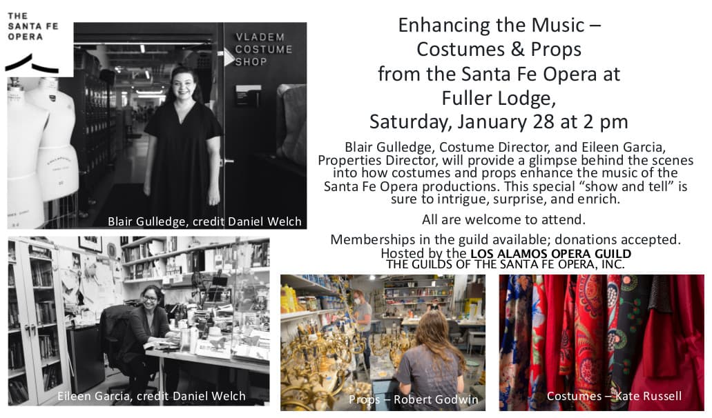 Los Alamos Chapter Hosts Santa Fe Opera Speakers on 2026 Props, Costumes