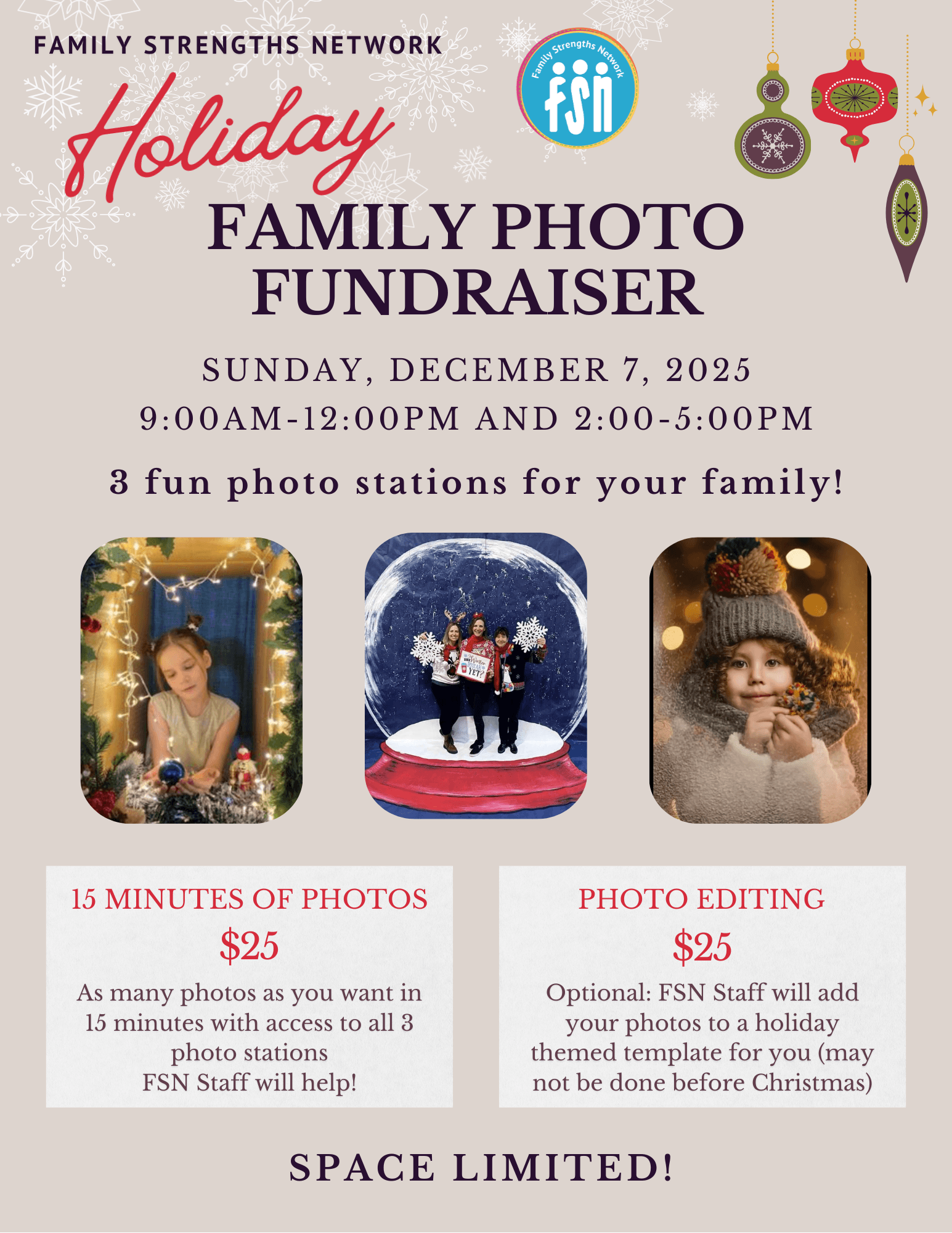 Family Strengths Network Raises Funds, Offers Holiday Photos for Families