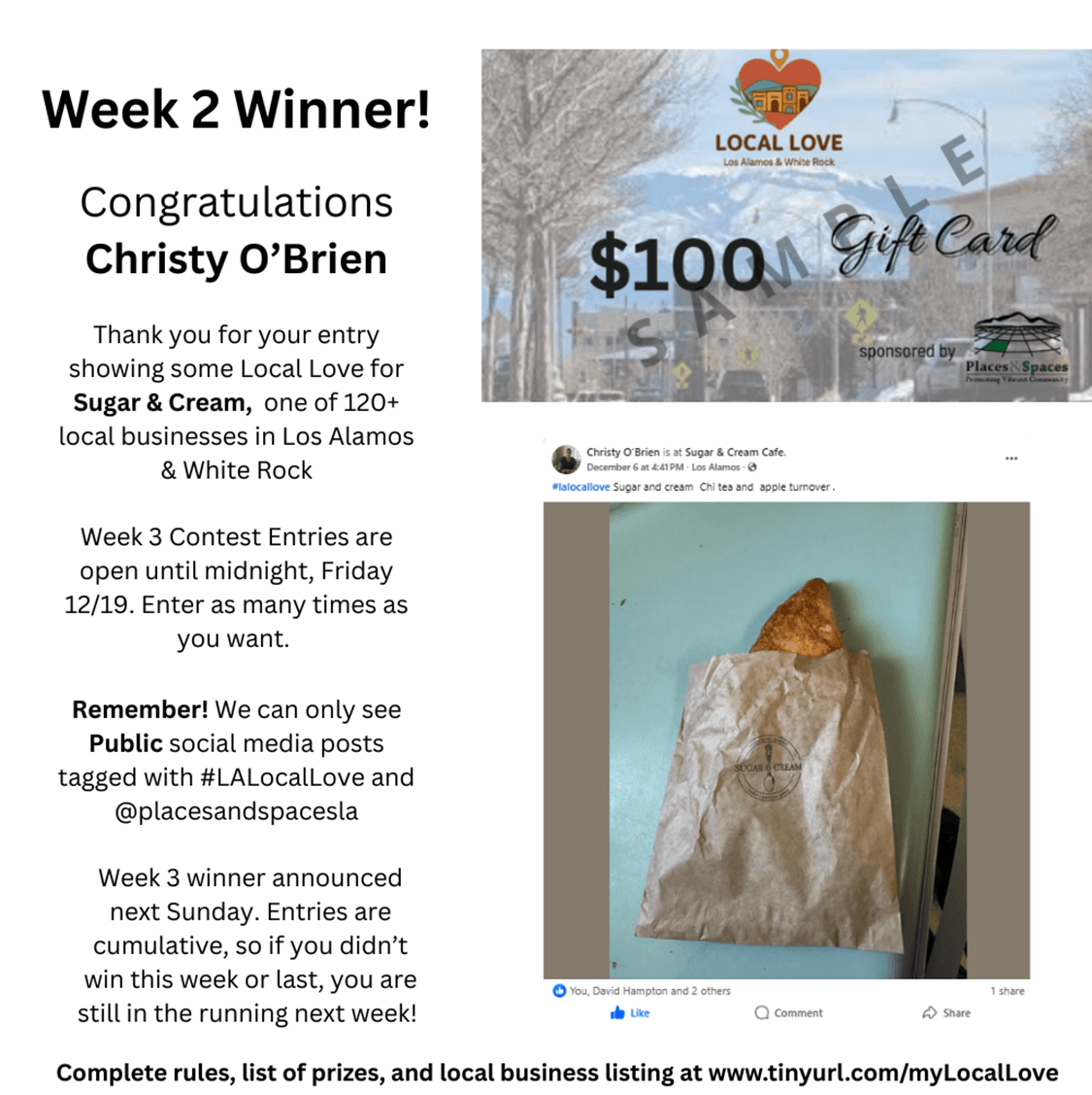 Local Love Contest Boosts Holiday Spending, Week Two Winner Announced