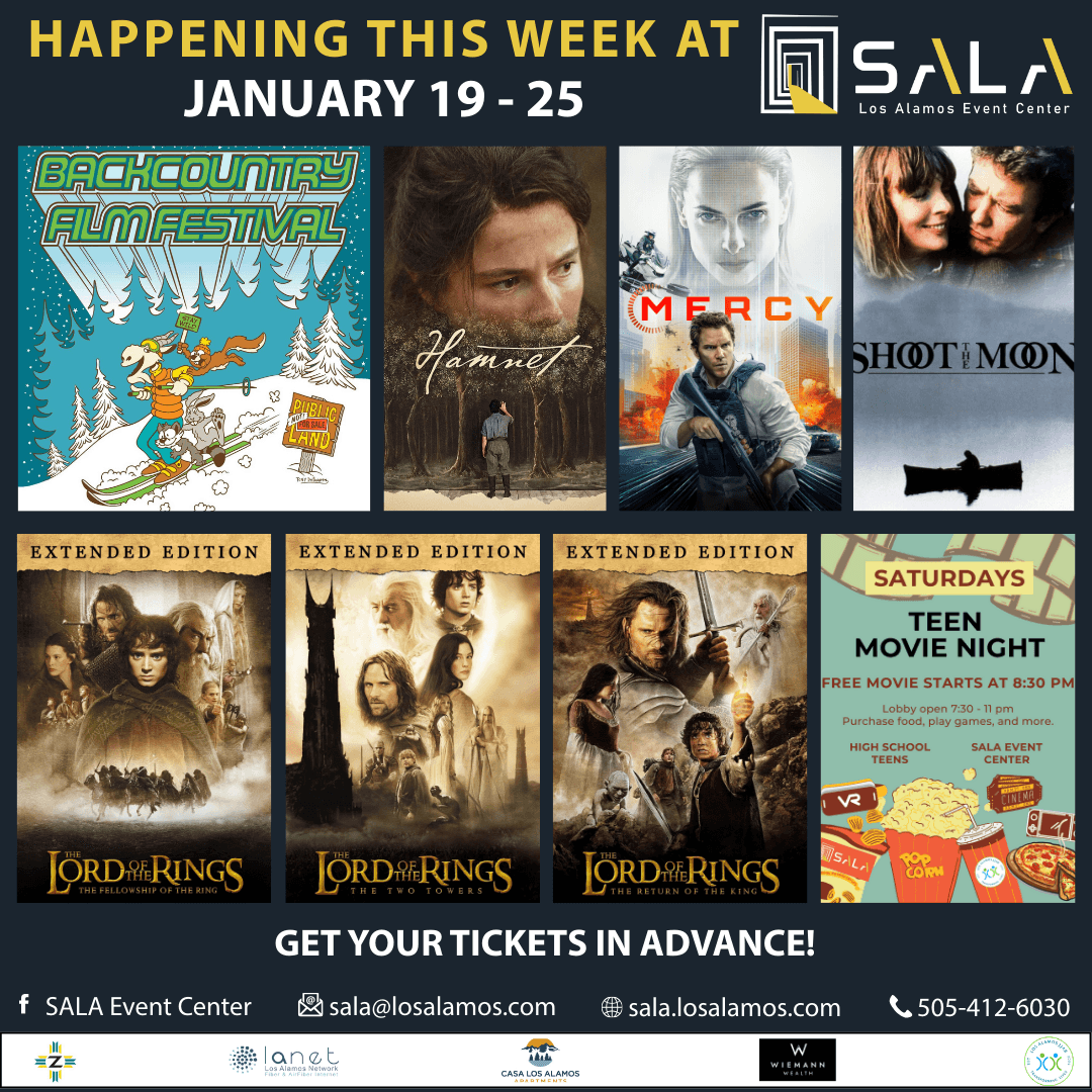 SALA Los Alamos Weekly Lineup Jan. 19-25 Features Backcountry Film Festival, Hamnet