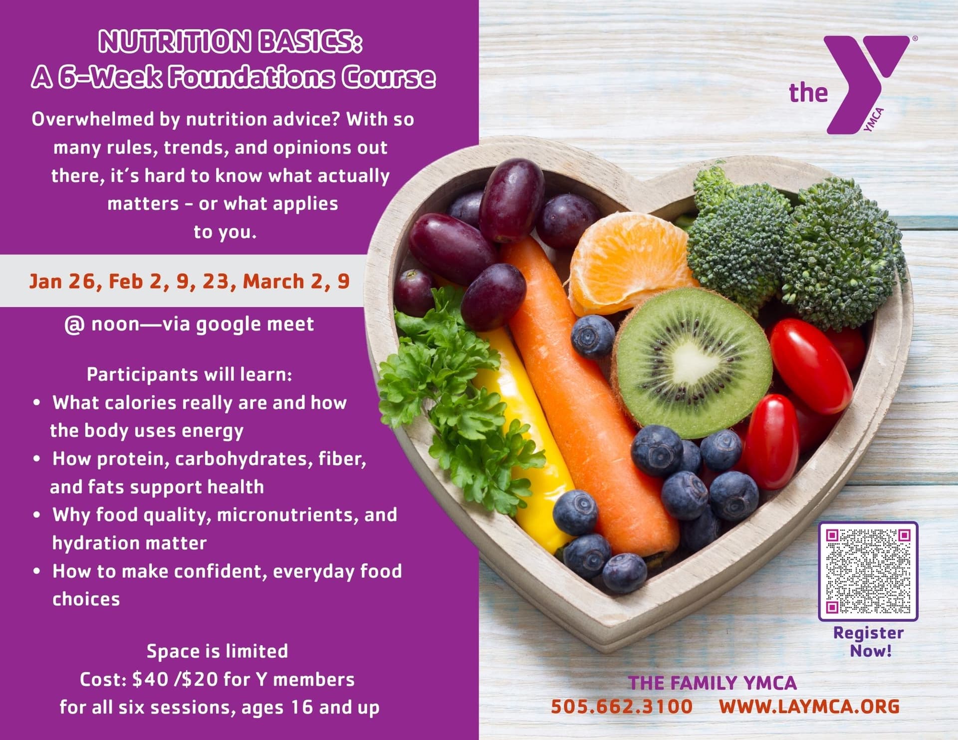 Los Alamos Family YMCA Adds Kate Cleveland, Launches 6‑Week Nutrition Basics Course