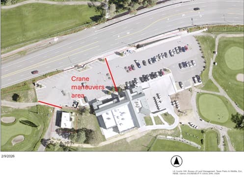 50-Ton Crane Mobilizing Through Los Alamos Feb. 11 For Clubhouse HVAC