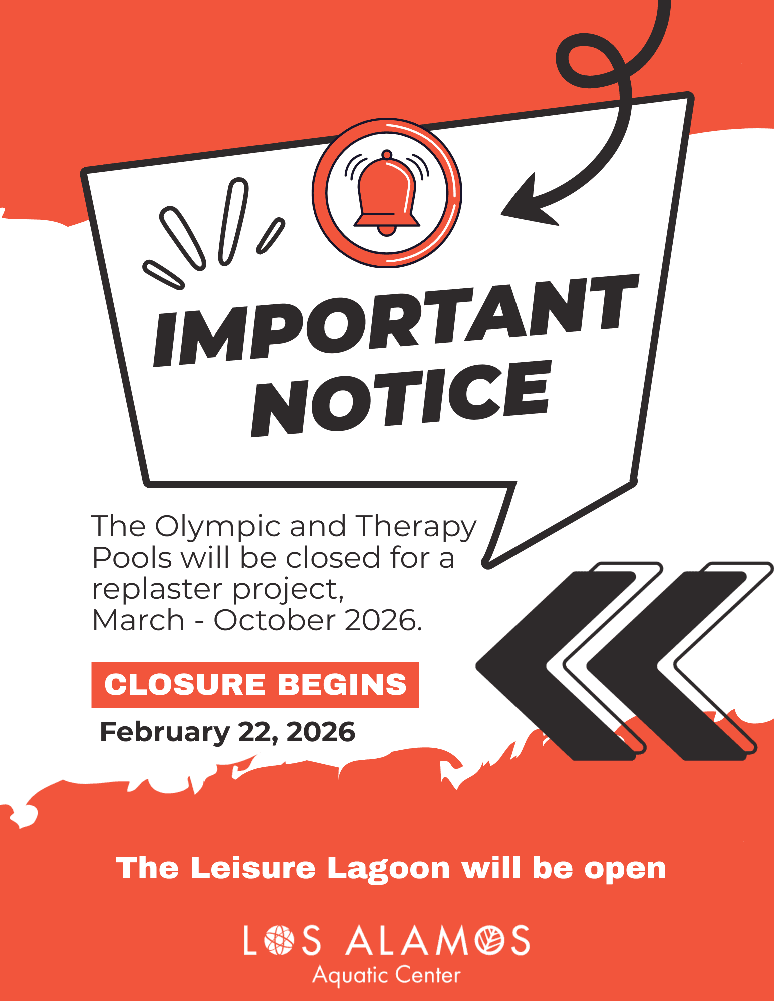 Los Alamos Olympic and Therapy Pools Close Feb. 22 for Replastering