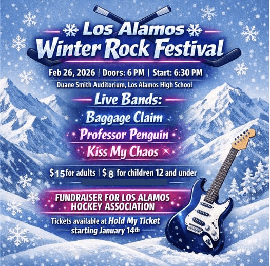 Los Alamos Winter Rock Festival Feb. 26 Fundraiser to Support Youth Hockey