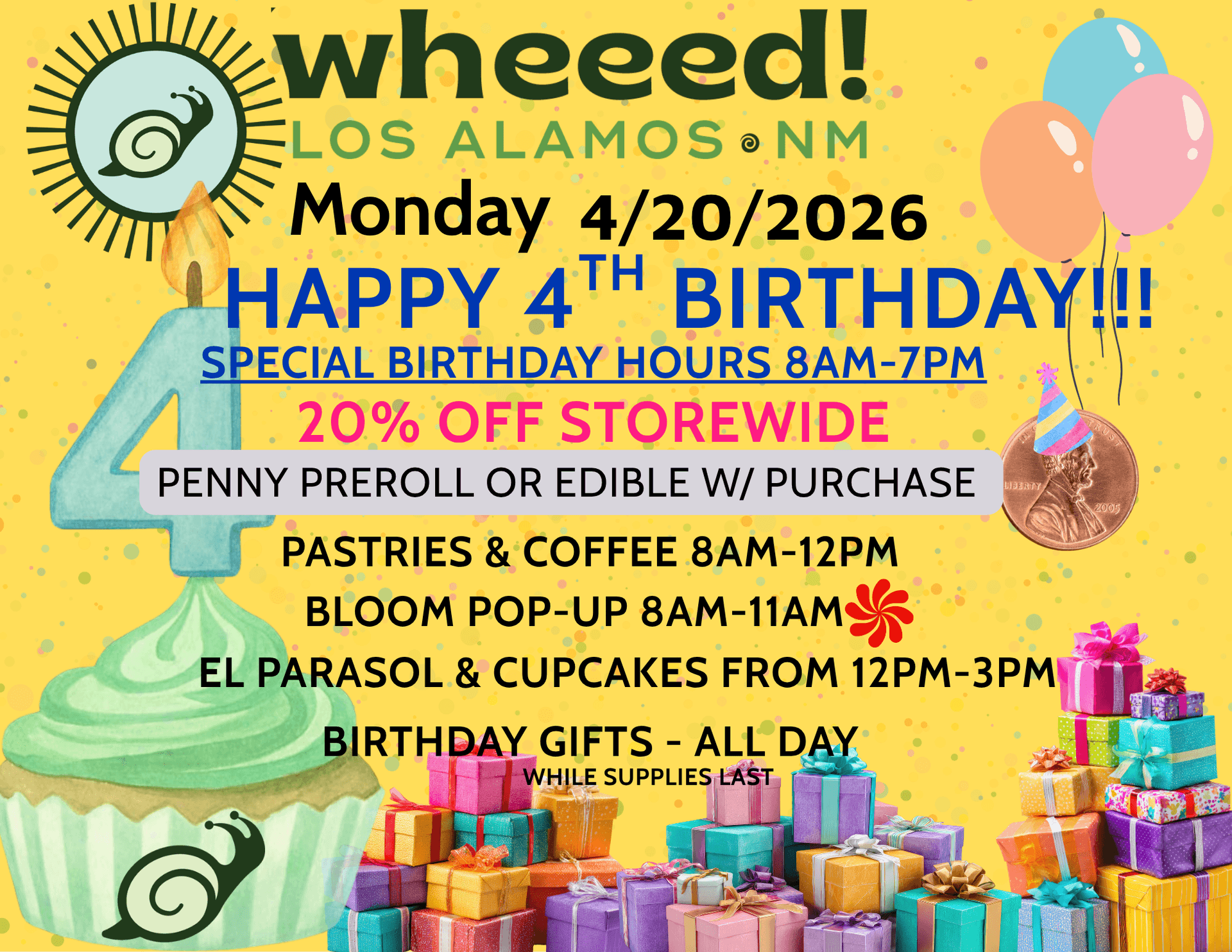 Wheeed! marks fourth birthday with deals, local food, and giveaways