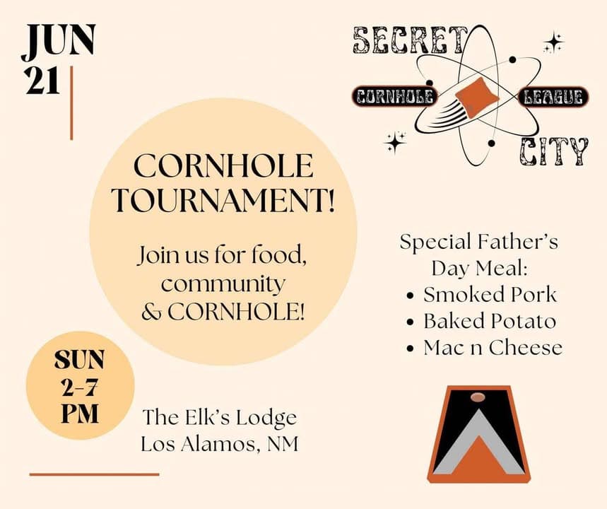 Los Alamos Elks Lodge hosts cornhole tournament and Father’s Day meal