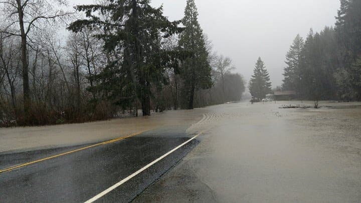 Flooding Forces Multiple Road Closures Across Humboldt County
