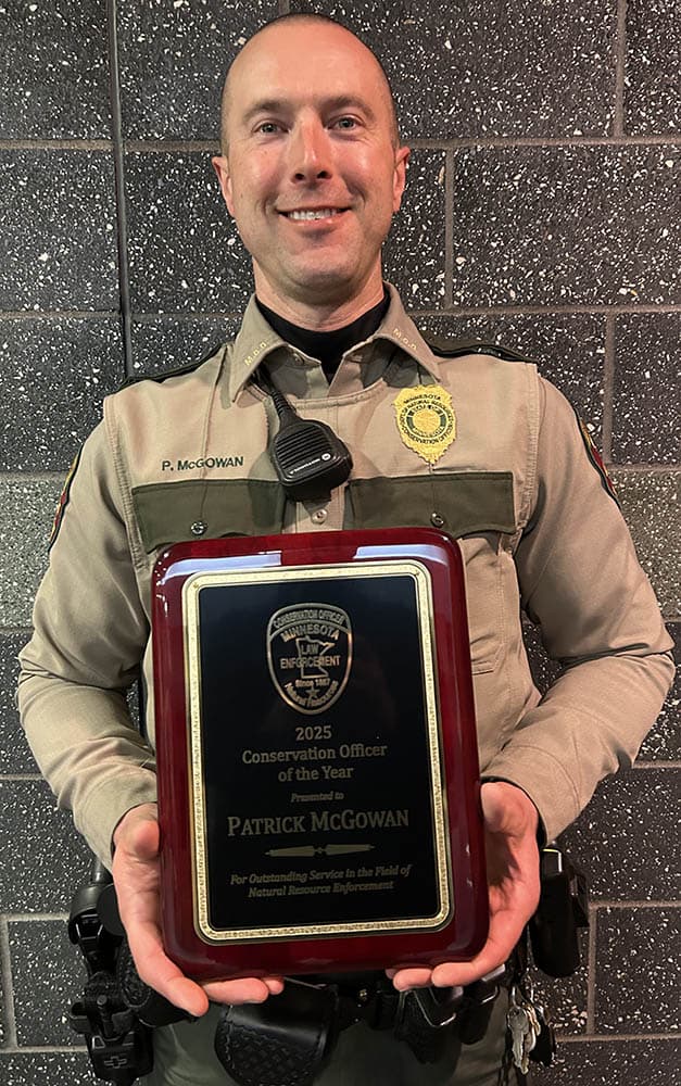 Cass Lake’s Patrick McGowan Named DNR 2025 Conservation Officer of the Year