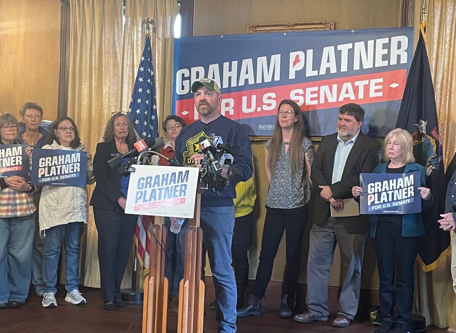 Banner plane attacks Platner as Maine Senate primary heats up