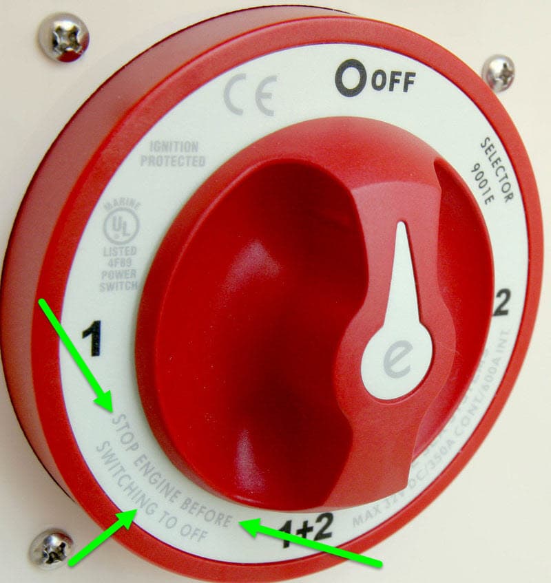 how to wire a 1/2/B battery switch safely on boats