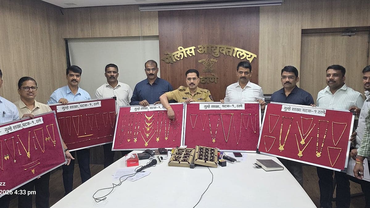 Thane Police Arrest Burglar, Recover 1 kg Gold Linked to 48 Cases