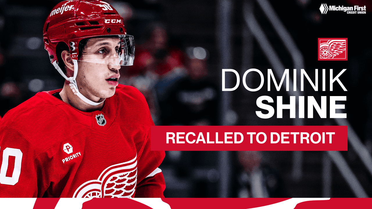 Red Wings recall Dominik Shine, Sheldon Dries from Grand Rapids under emergency