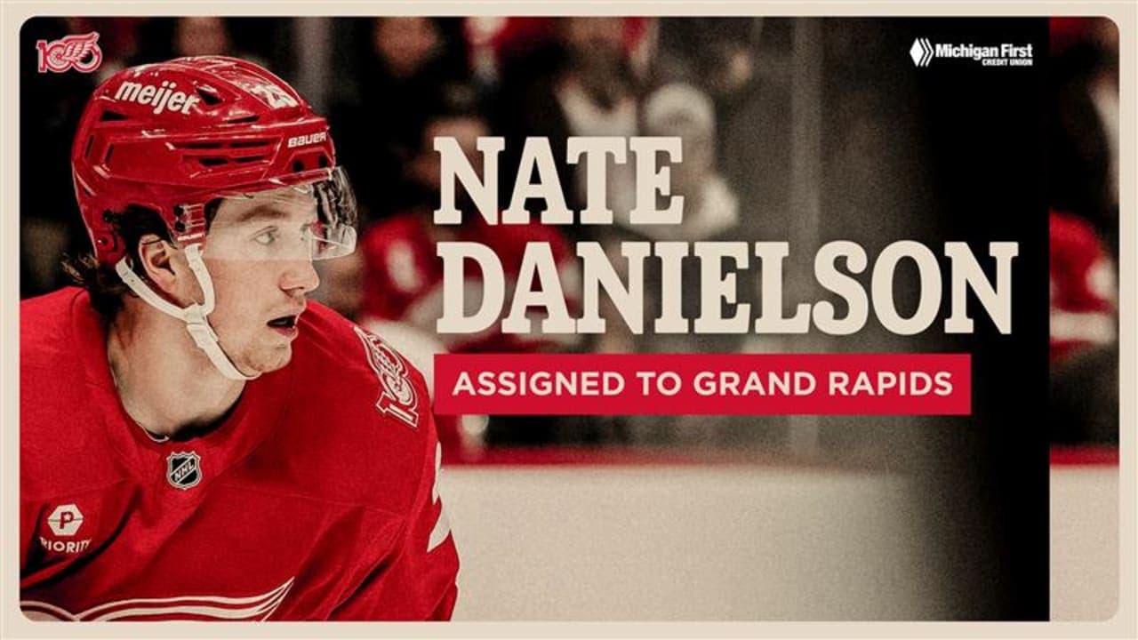 Red Wings assign Nate Danielson to Grand Rapids Griffins