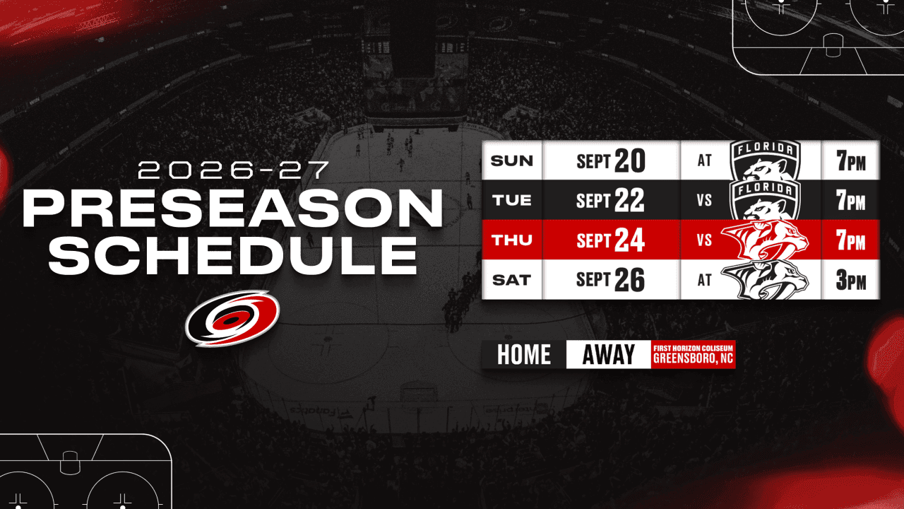 Hurricanes return to Greensboro for first NHL preseason game since 1999